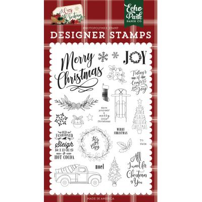 Echo Park A Cozy Christmas Clear Stamps - Merry Christmas